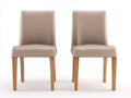 Esszimmerstühle 55x60x85 cm - Kunstleder und Holz - beige und holzfarben - modernes Design für Esszimmer