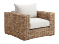Polyrattan Gartensessel mit Polster Geflecht 85x90x85 cm Beige - moderner Loungesessel für Garten und Terrasse
